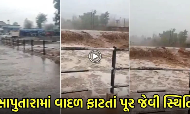 ઉનાળામાં ડાંગ જળબંબાકાર: સાપુતારામાં વાદળ ફાટતાં પૂર્ણા નદીમાં પૂર જેવી સ્થિતિ 1 ઉનાળામાં ડાંગ જળબંબાકાર: સાપુતારામાં વાદળ ફાટતાં પૂર્ણા નદીમાં પૂર જેવી સ્થિતિ