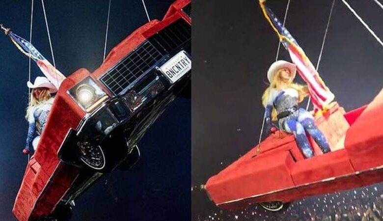 VIDEO: માંડ માંડ બચી 'પોપ ક્વીન' બેયોન્સ, કોન્સર્ટની વચ્ચે ફ્લાઇંગ કાર તૂટી, ગાયિકાના ચહેરા પરથી ઉડી ગયો રંગ 1 VIDEO: માંડ માંડ બચી 'પોપ ક્વીન' બેયોન્સ, કોન્સર્ટની વચ્ચે ફ્લાઇંગ કાર તૂટી, ગાયિકાના ચહેરા પરથી ઉડી ગયો રંગ