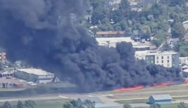 Uncontrolled plane crashes: અમેરિકામાં લેન્ડિંગ દરમિયાન બેકાબૂ વિમાનની અન્ય વિમાન સાથે ટક્કર બાદ ભીષણ આગ 1 thenewsdk.in