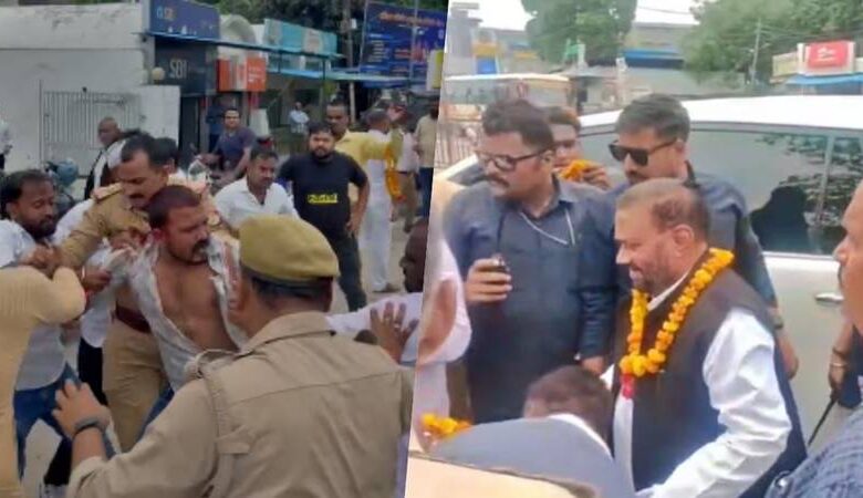 રાયબરેલીમાં સ્વાગત દરમિયાન Swami Prasad Maurya attacked એક યુવકે માળા પહેરાવ્યા બાદ થપ્પડ મારી 1 thenewsdk.in