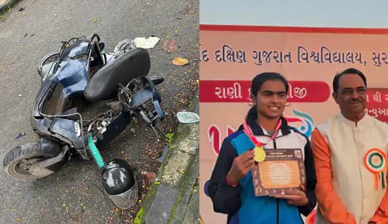 Surat Accident : 20 વર્ષીય સ્ટેટ લેવલ રનરનું કરુણ મોત, સુરતમાં મનપાની કચરા ગાડીએ વિધિ કદમને કચડી નાખી! 1 thenewsdk.in