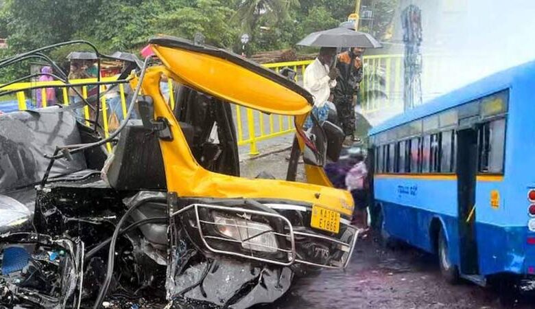 Mangaluru KSRTC bus rams into shelter : મેંગલુરુમાં હૃદયદ્રાવક અકસ્માત: બસ બેકાબૂ થતાં સ્ટેન્ડમાં ઘૂસી, પાંચ લોકોના મોત, 7 ઘાયલ 1 thenewsdk.in