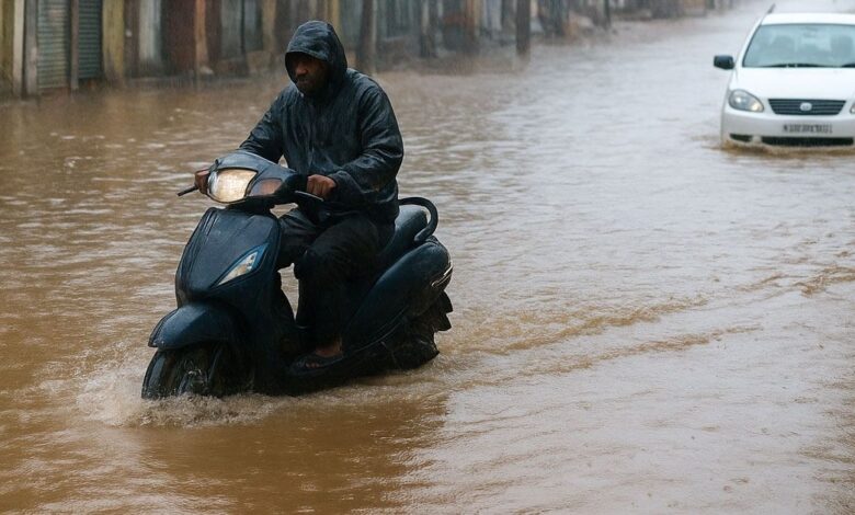 મહેસાણામાં વહેલી સવારથી વરસાદી વાતાવરણ,નીચાણવાળા વિસ્તારોમાં પાણી ભરાય જતાં હાલાકી 1 thenewsdk.in