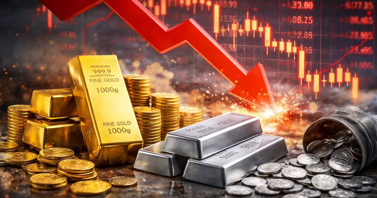 📉સોના-ચાંદીના ભાવ ધડામ🔻 - ShareChat